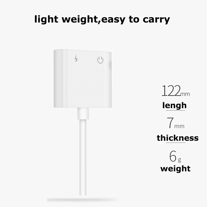 2 в 1 аудио адаптер зарядный кабель для наушников для iPhone 11x7 8 plus Aux Jack гарнитура для освещения 3,5 мм для наушников разветвитель