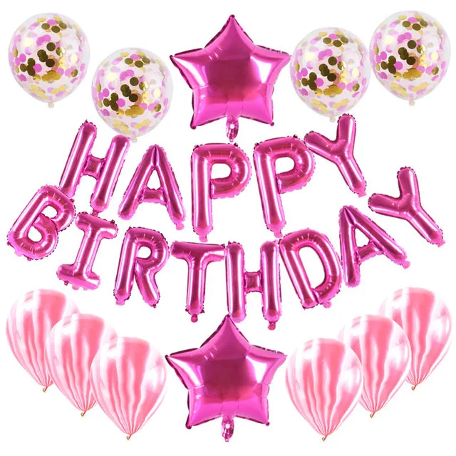 16 дюймов с надписью днем рождения фольга воздушный шар украшение для дня