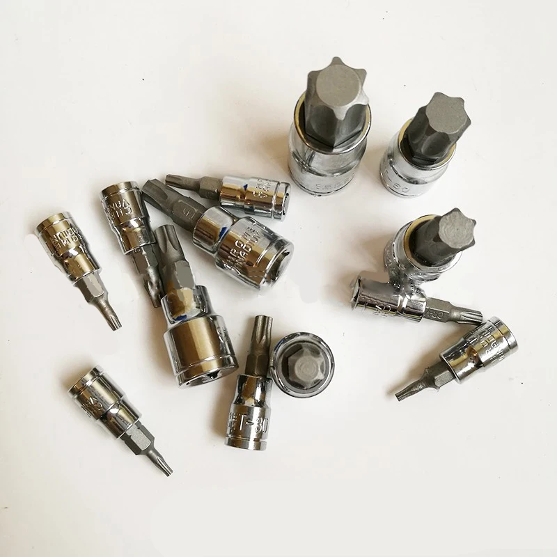 13 шт. 1 комплект 1/4 &quot3/8&quot 1/2 &quotПривод вскрытия доказательство Torx Star Bit Socket Kit Set