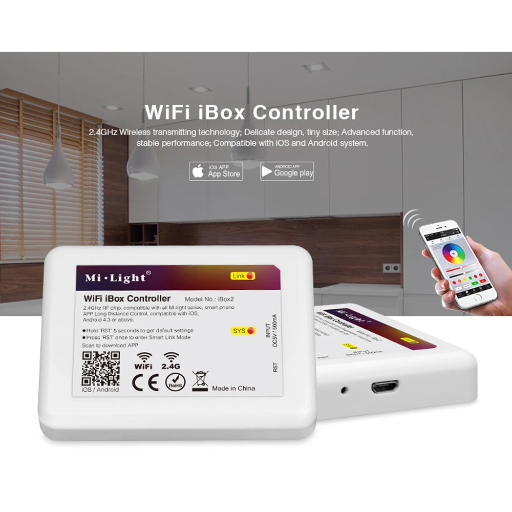 Mi Light WiFi iBox светодиодный контроллер умный ночник 2 4G беспроводной rgb для light RGBW WW