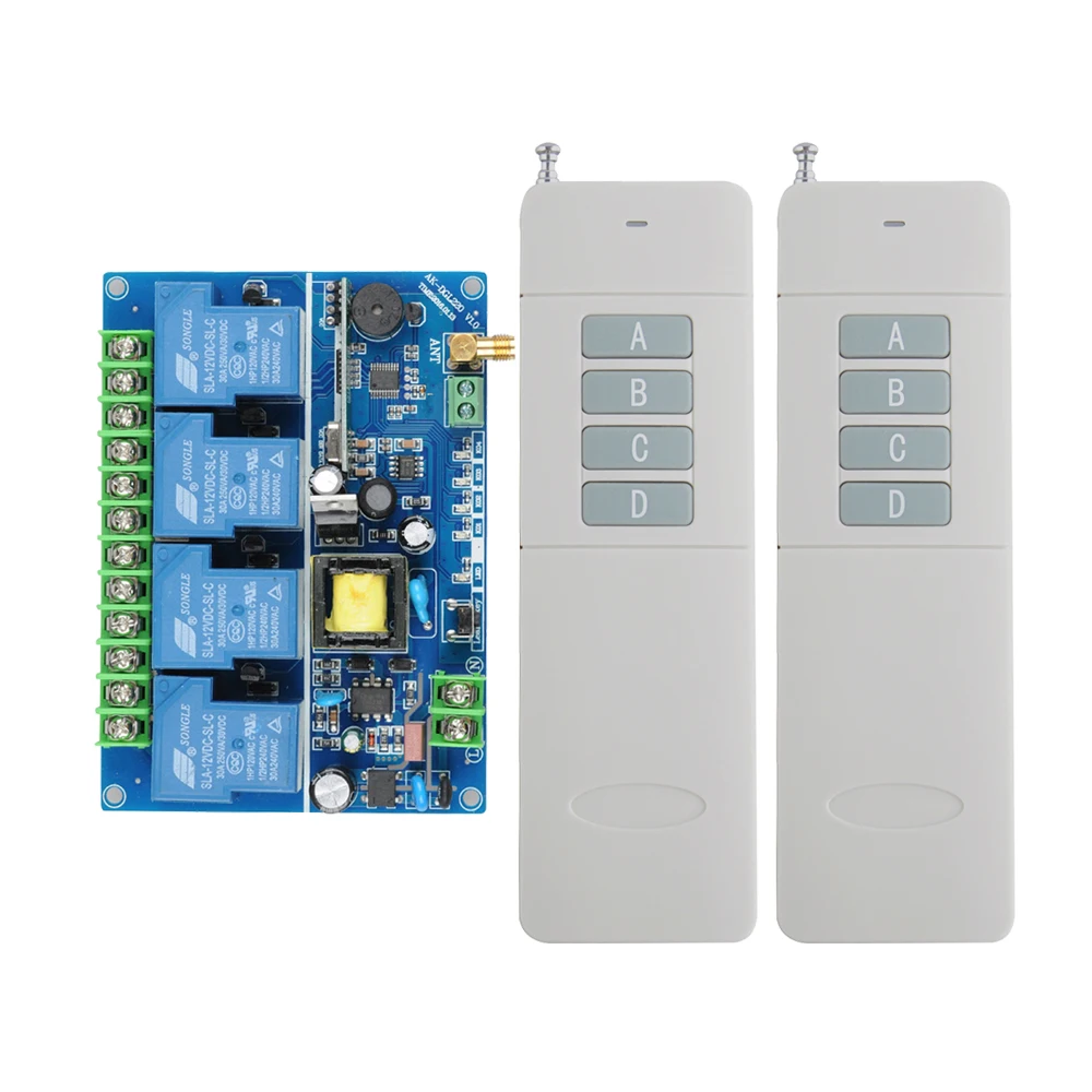 Фото 220 V 4CH 30A RF Беспроводная система дистанционного управления радио беспроводное 220 V 4CH 30A RF Беспроводная система дистанционного управления радио беспроводное