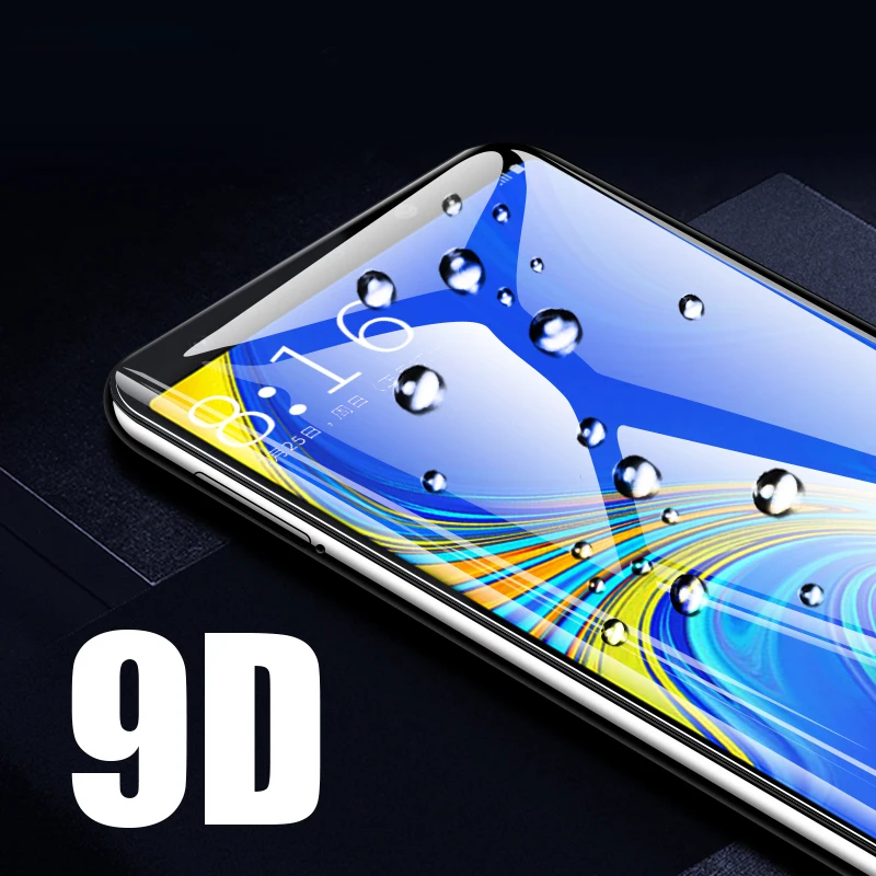 Защитное стекло 9D для samsung galaxy A7 2018 A750F чехол пленка galay M10 M20 sam sung sansung tempe