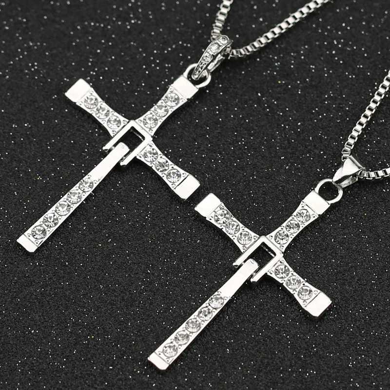Ожерелье с подвеской в виде фианита серебристого цвета|movie jewelry|jewelry wholesalewholesale