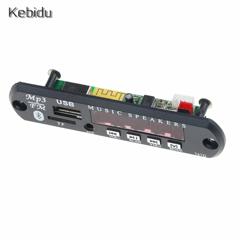 MP3 декодер Kebidu 12 В Bluetooth беспроводной WMA плата аудио модуль USB TF радио для