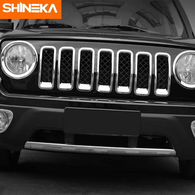SHINEKA Racing Grills ABS передняя сетка для украшения гриля накладка наклейки Jeep Патриот 2011