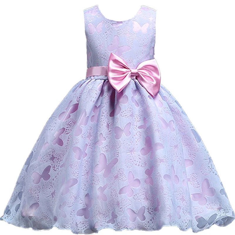 Girls Dress Kids Bownot Elegant Pageant Party Clothes Christmas Costumes For Children Toddler Infant 2-10T | Детская одежда и