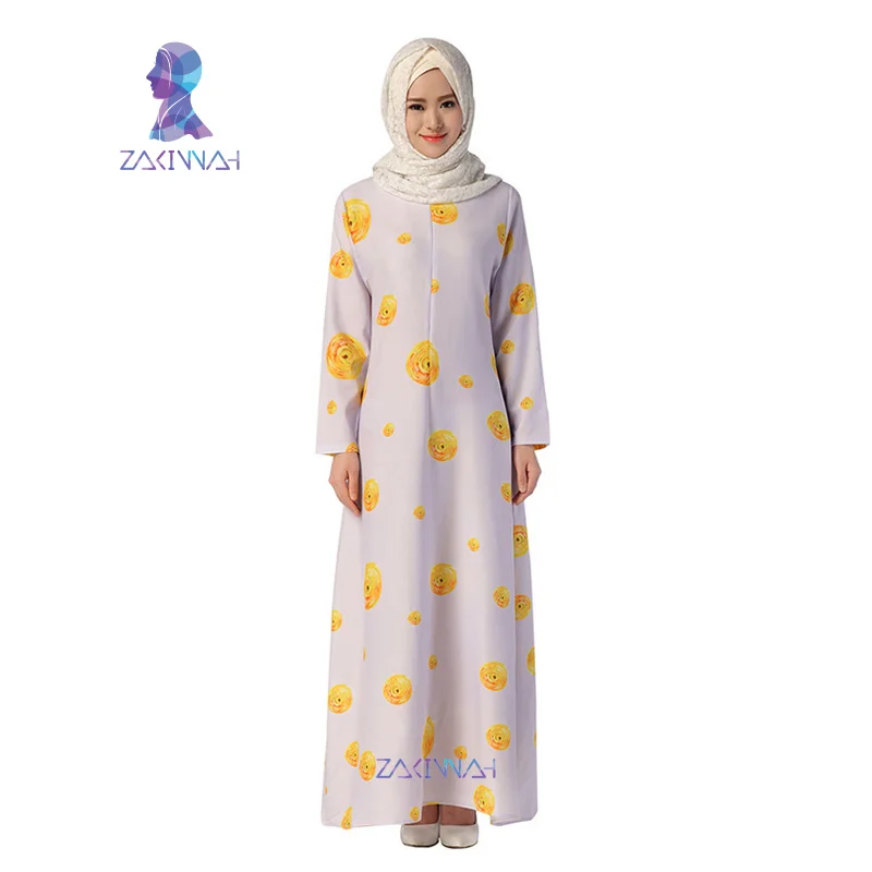 045 новое поступление с длинным рукавом турецкий исламский модный принт
