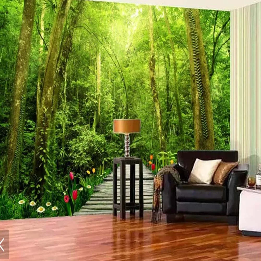 3D Природа лес цветок стены фрески фотобумага для гостиной 3 D настенная бумага