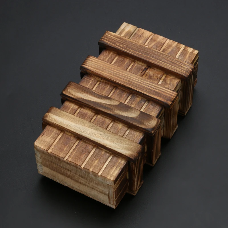 Детские игрушки деревянная Волшебная коробка с отсеком головоломка замок Конг