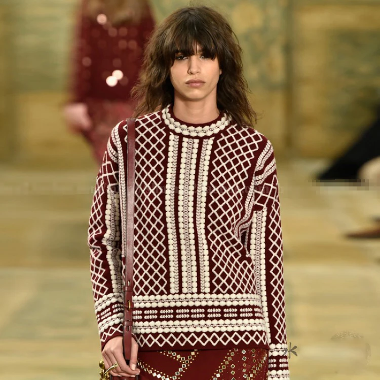 Потрясающее зимнее женское пальто модное вязаное шерстяное элегантное манто femme