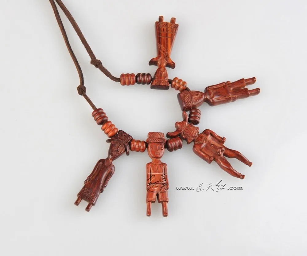 Laos Rosewood Модная бижутерия для девочек кулоны с мелким рисунком мальчиков и женщин