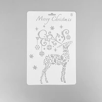 christmas moose stencil for decor diy craft hollow wall painting template scrapbooking embossing paper office school supplies