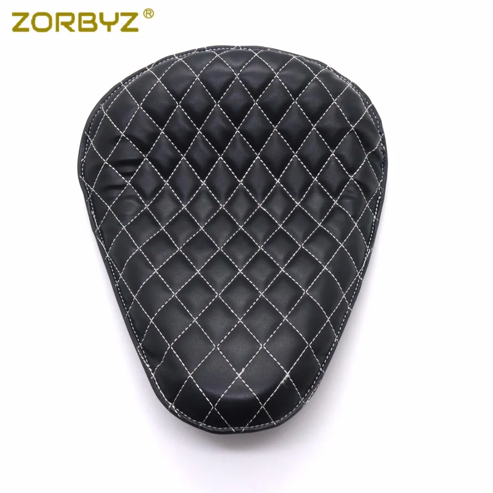 ZORBYZ синтетическое кожаное сиденье черного цвета со стразами для Harley Honda Suzuki Bobber