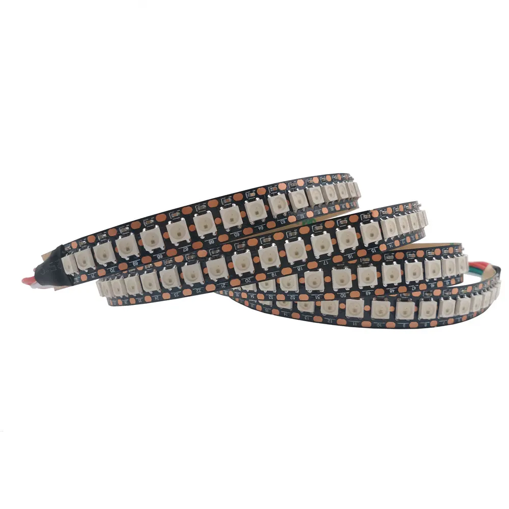 Светодиодная лента ws2812b ws2812 5050smd 60 светодиодов/м черная/белая водонепроницаемая