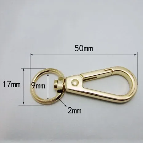 Золотые изогнутые зажимы для омаров 20 шт. вертлюжные зажимные ключей крюк