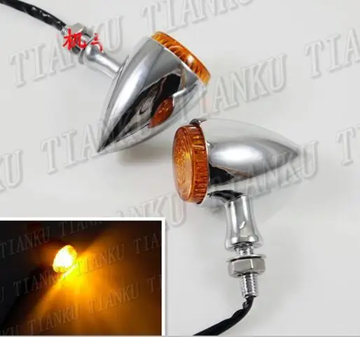 Светодиодный металлический поворотный сигнал для мотоцикла Honda Yamaha Suzuki Kawasaki Bobber