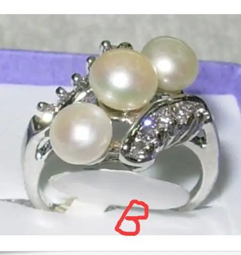 Женское вечерние ЦО с пресноводным жемчугом 18 дюймов|pearl ring|rings free shippingfreshwater pearl ring