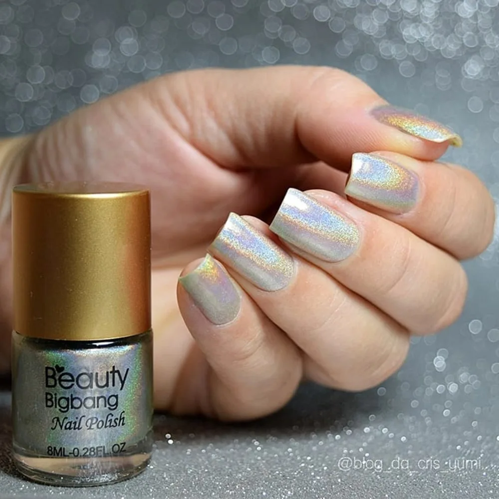 BeautyBigBang 12 цветов 8 мл голографический с голографическим блеском лак для ногтей Голограмма Эффект лак для ногтей инструменты для дизайна ногтей Полировка