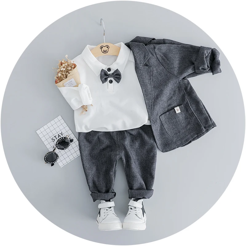 0-3a half boys suits 5-8months 1 babies pure cotton autumn children's baby clothes kids fashion clothing enfant | Детская одежда и