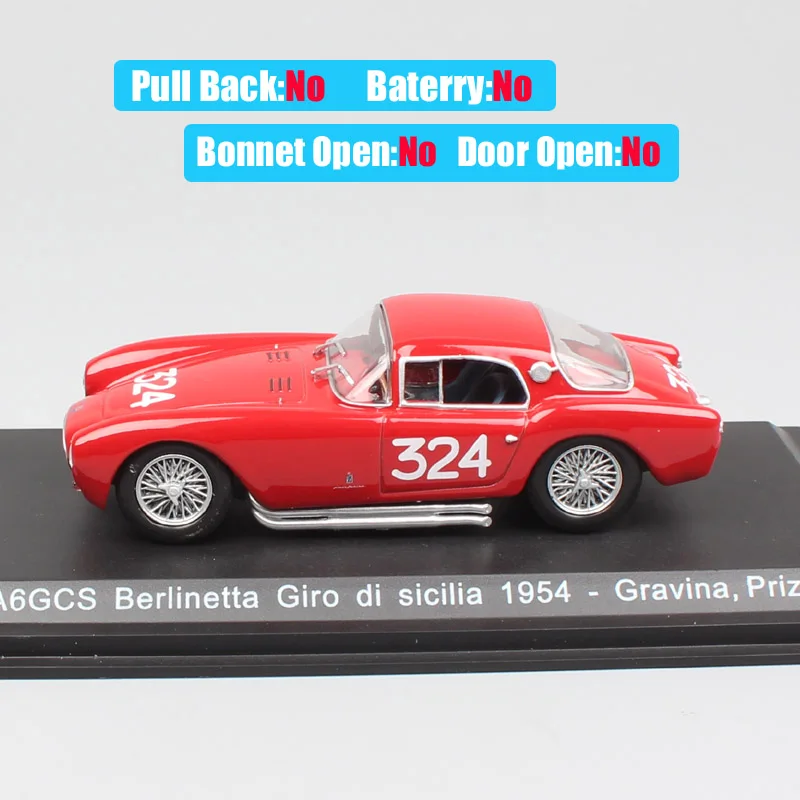 Классический масштаб 1:43 старый A6 GCS берлинетта тур из Сицилии Италия 1954 racer No.324