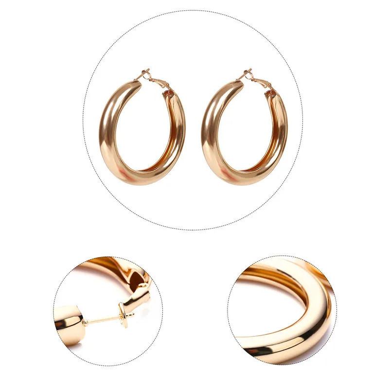 Серьги-кольца женские из сплава и металла повседневные спортивные для вечеринки