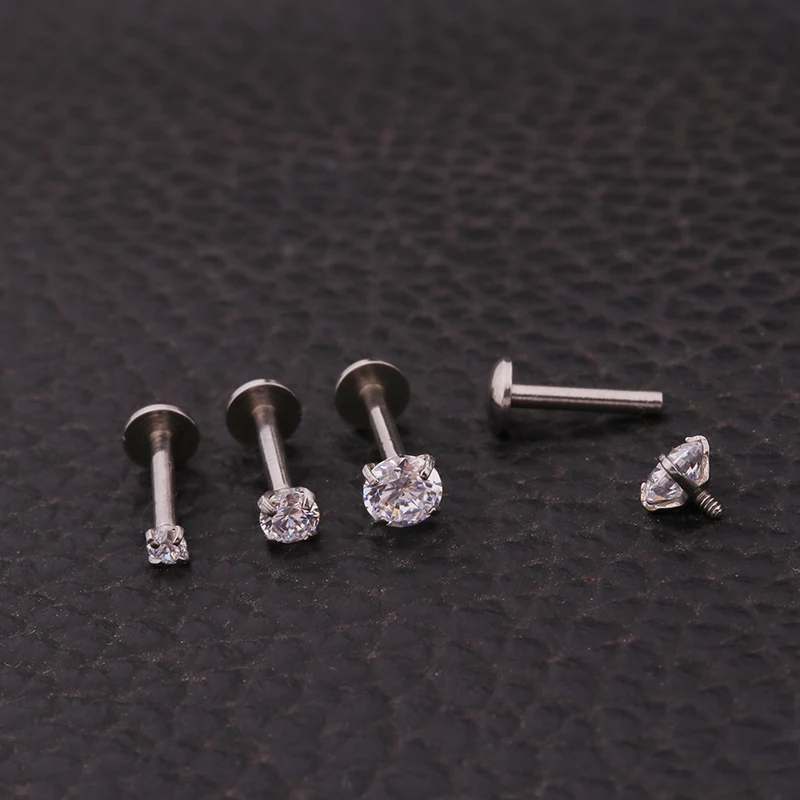 Sellsets кольцо из нержавеющей стали CZ Labret для пирсинга губ ювелирные изделия Daith Серьги Для Пирсинга Ушей