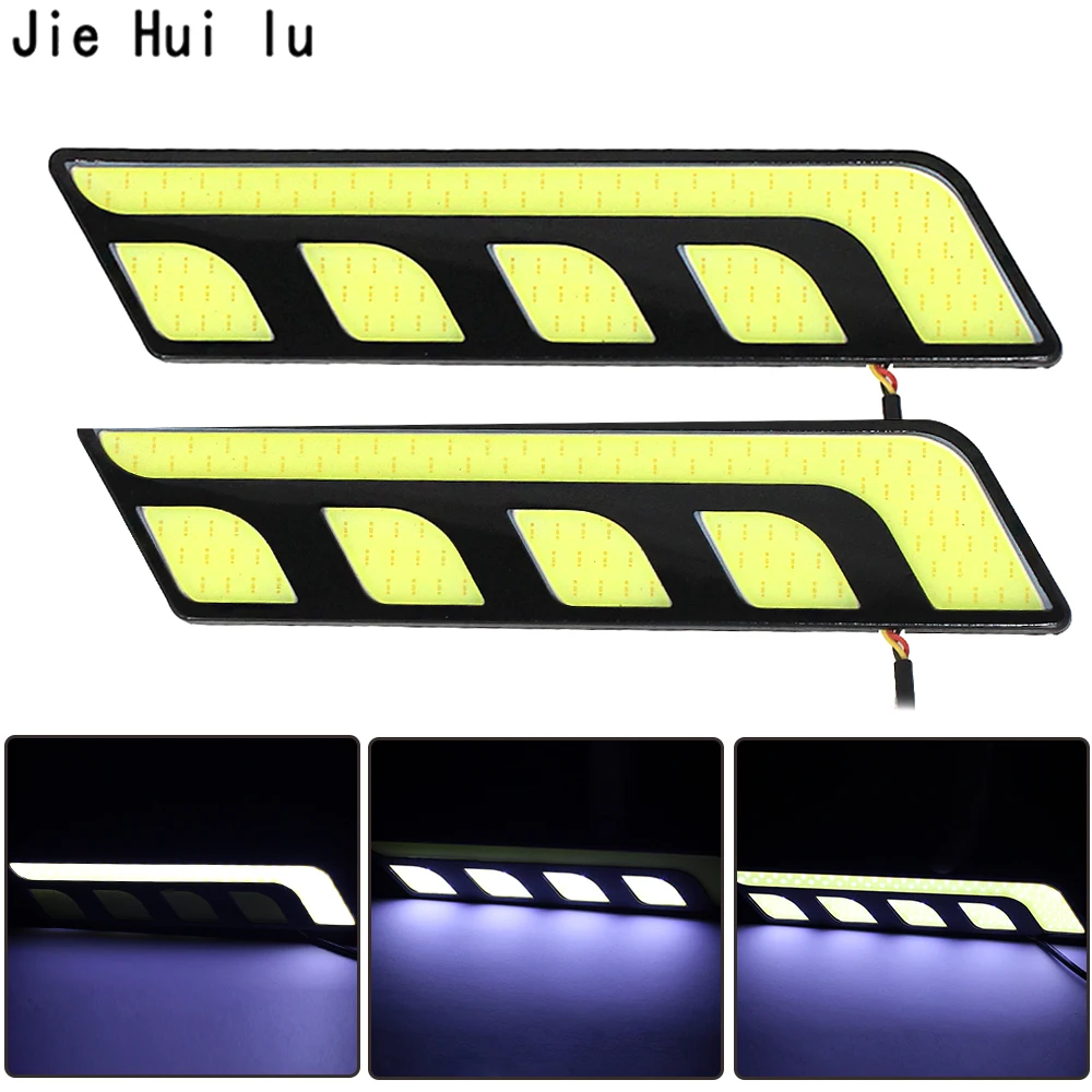 

2 шт. универсальные 16 см автомобильные ДХО дневные ходовые огни противотуманные COB светодиодный ные водонепроницаемый водительский фонарь