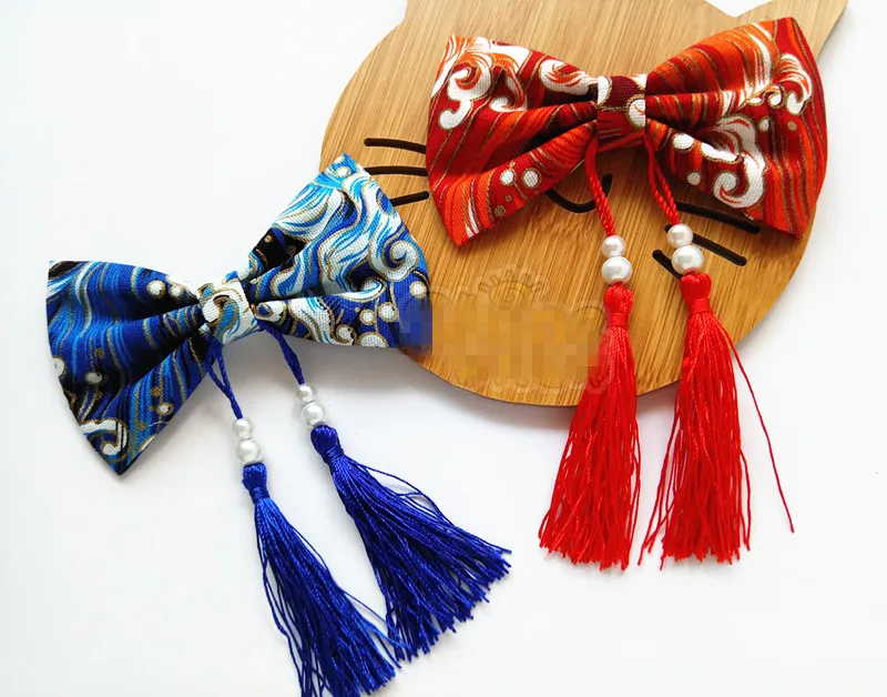 Заколка для волос ручной работы из хлопчатобумажной ткани заколка в японском