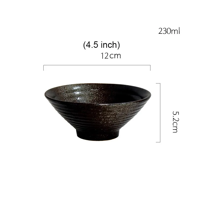 B(4.5inch) 4,5/5,5/6,5/8/9 дюймов японский Керамика Bowl Ramen большая чаша говядина Лапша супа чашки, миски под рис салат контейнер Винтаж Кухня посуда - Цвет: B(4.5inch)
