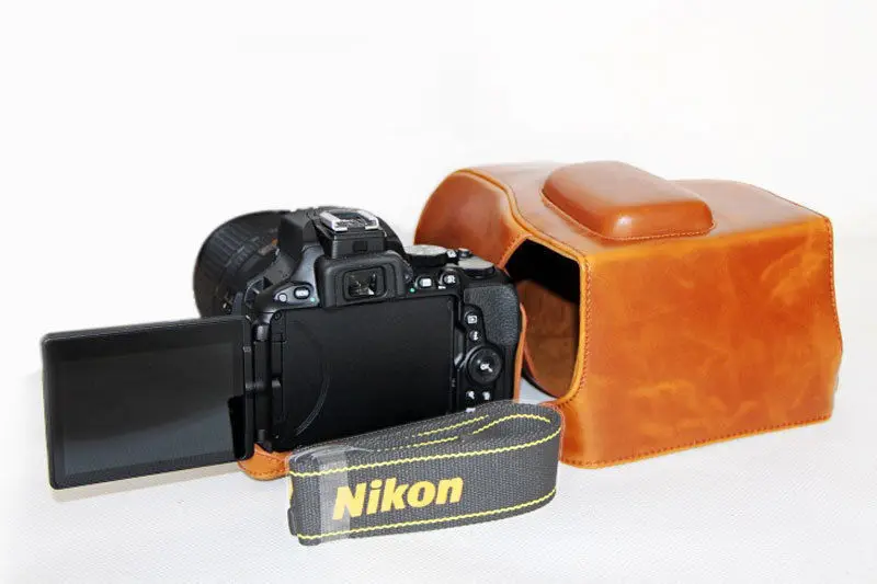 Ретро винтажный Чехол для Камеры из искусственной кожи, чехол для камеры Nikon D5100 D5200 D5300 DRSL, кофейный, черный, коричневый