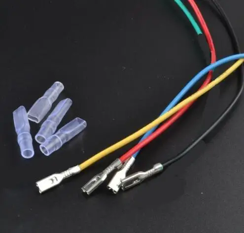 4pcs cables 3 в 5 в 9 в 12 В 24 В 220 В Выключатель без фиксации кнопочный переключатель блокированный 12 мм плоская головка фиксированная Кнопка Водонепроницаемый светодиодный металлический переключатель - Цвет: 4pcs cables