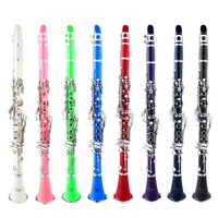muslady clarinet abs 17 key bb flat soprano binocular clarinet with cleaning cloth gloves 10 reeds screwdriver reed case