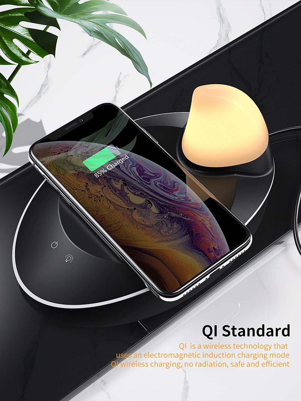 Беспроводное зарядное устройство Essager Qi светодиодный фонарь для iPhone X 10 Вт Быстрая зарядка для samsung S9 Xiaomi huawei P30 Pro зарядное устройство Подставка