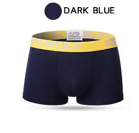 dark blue Qiweiwo, новинка, сексуальные мужские трусы-боксеры, мягкое нижнее белье, деловая повседневная одежда,, темно-синие коричневые трусы-боксеры, мужское нижнее белье - Цвет: dark blue
