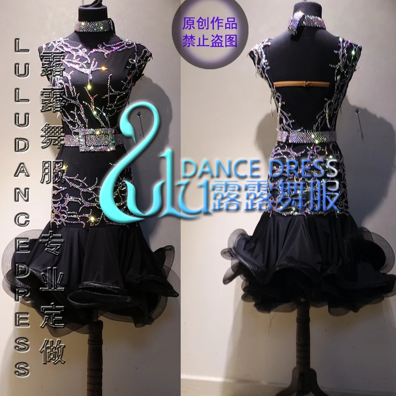 Костюм vestito сексуальная сальса латино Одежда для танцев sala da ballo di danza костюм