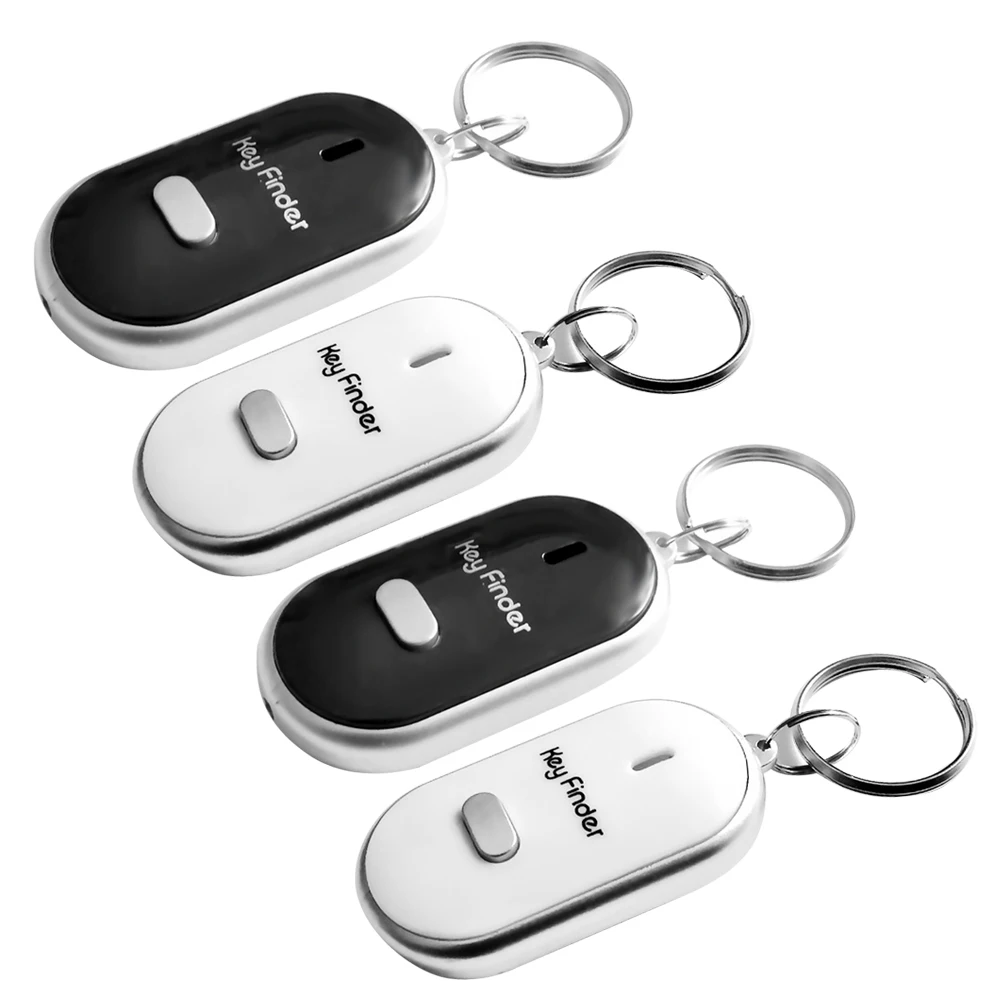 

4PCS Mini Anti-lost Whistle Key Finder Flashing Beeping Remote Kids Key Bag Wallet Locators Child Alarm Reminder Drop Shipping