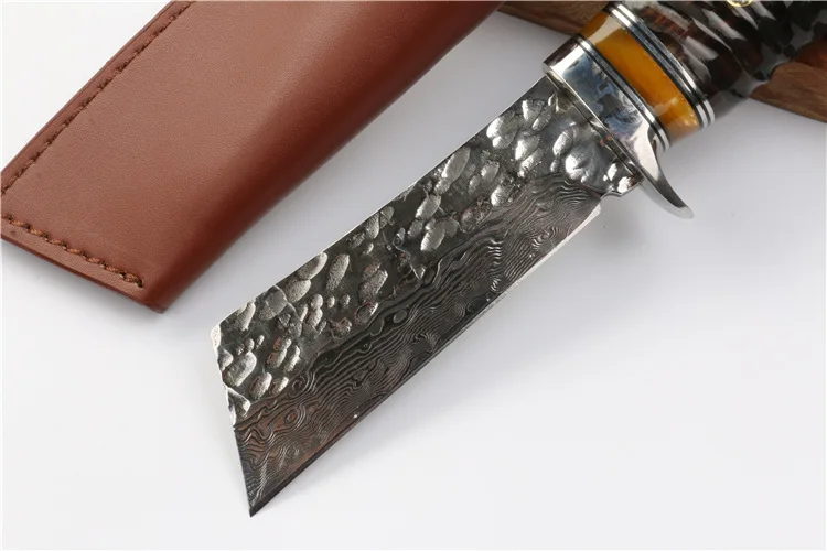High Quality Damascus Knives Fixed Blade Hunting Knife Handle Camping Outdoor Straight Survival Free Shipping. | Инструменты