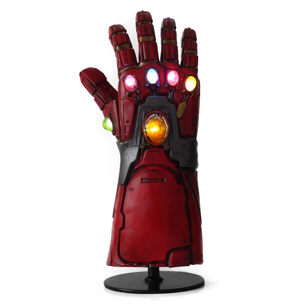 Латексные перчатки со светодиодным индикатором Endgame Железный человек Infinity Gauntlet
