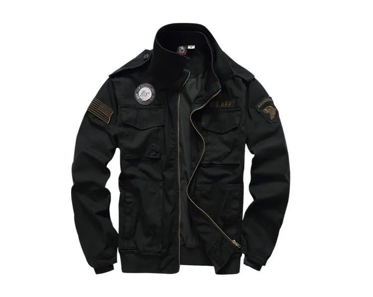 Tactical Jacket Men's 101 Airborne Military Uniform Army Style Winter Flight Ma1 Coat American Military Clothing Male Green