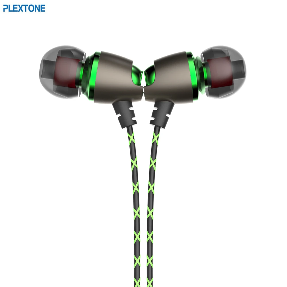 PLEXTONE X50M Магнитные Спорт В Ухо Наушник Стерео Шумоподавлением Bass Гарнитура 3.5 мм Разъем С Микрофоном Для Компьютера Мобильного Телефона к телефону для iphone 5s 6 6plus xiaomi