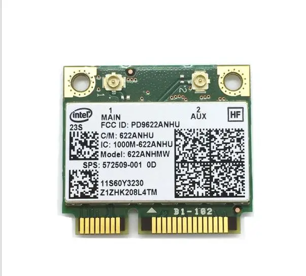 Карта WLAN intel Advanced-N 6200 6200AN 622ANHMW Half Mini PCIe 300M SPS:572509-001 для 2540P 4420S 4720S 6440B 6540B 8440P |