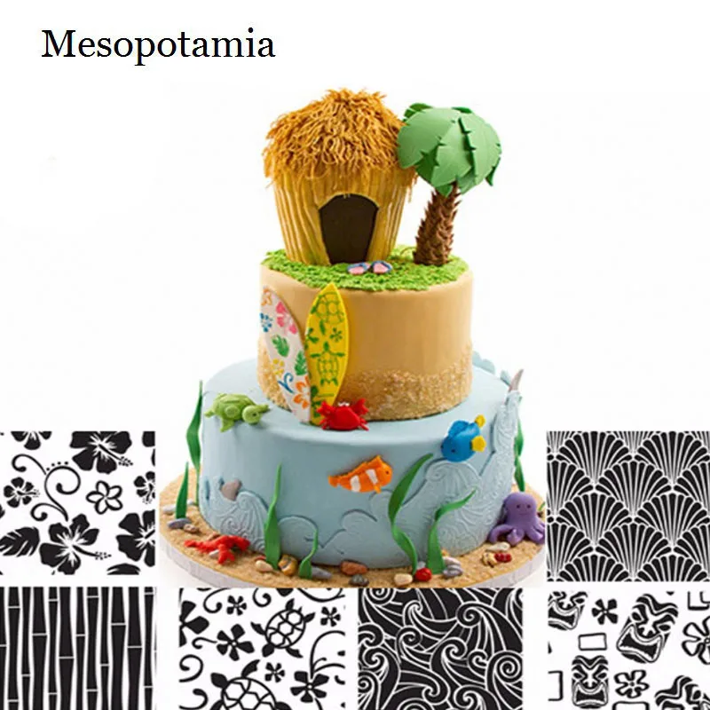 DIY Скрапбукинг волны морской Гавайский стиль торт печенье плесень тиснение файл