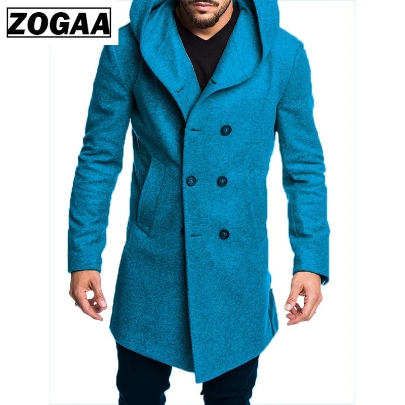 ZOGGA, новинка, Осеннее и зимнее хлопковое пальто, куртка, S-3XL модели, формальные, повседневные, пять цветов, модная мужская длинная куртка