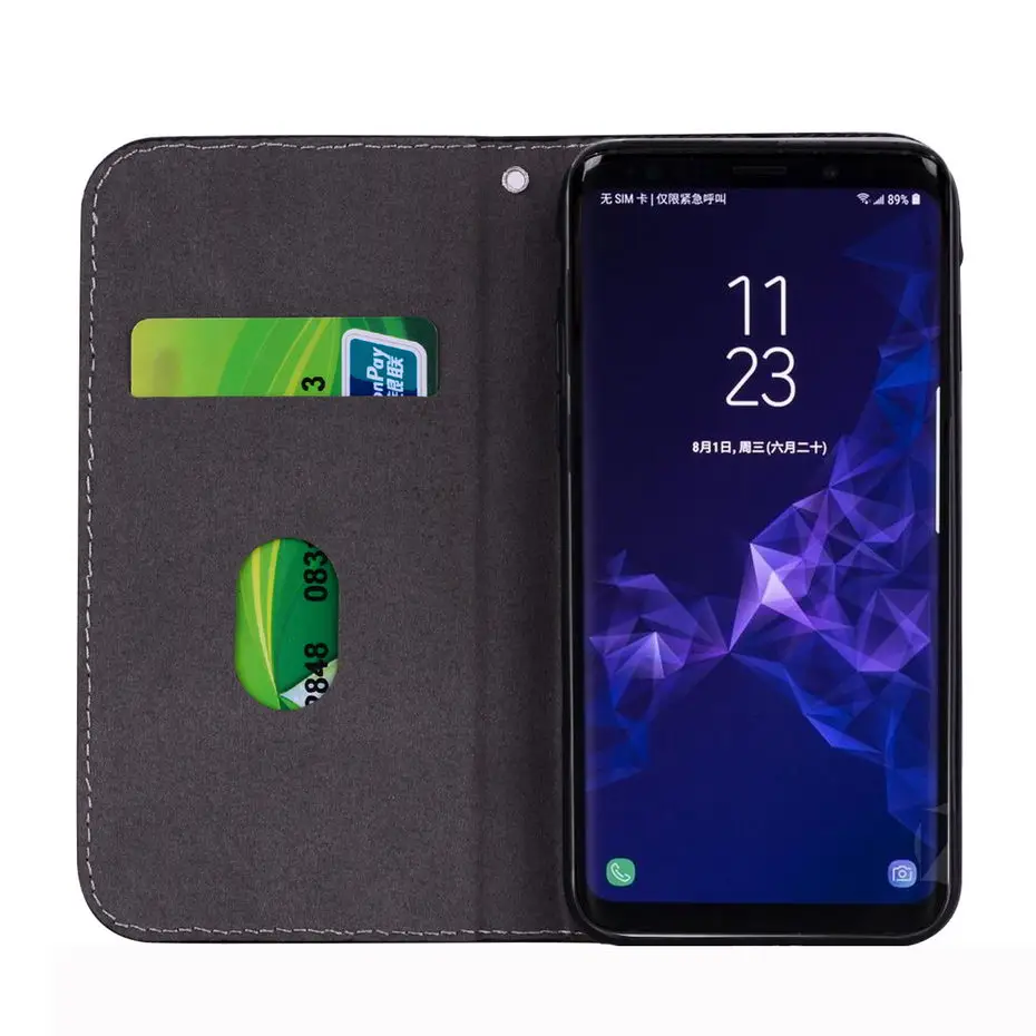Чехол-книжка из искусственной кожи для Samsung Galaxy S9 S8 J3 J4 J5 J6 J7 J8 Prime 2017 2018 Plus Note 9 XCOVER4