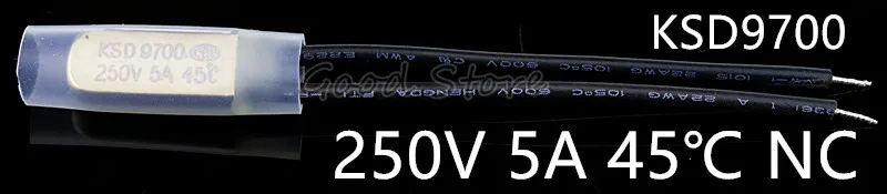 NC45Centigrade 1 шт. KSD9700 NC 250 В 5A 40~ 150 градусов биметаллический диск переключатель температуры нормального закрытого термостата тепловой протектор - Цвет: NC45Centigrade