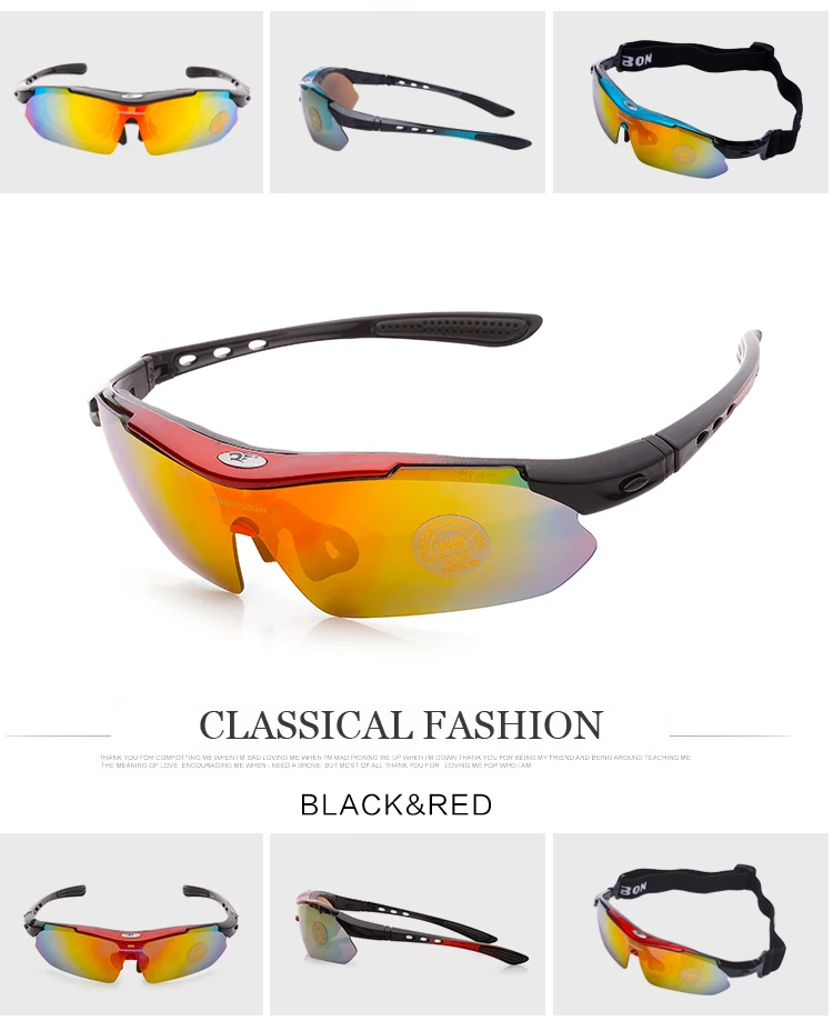 ROBESBON Polarized Fun Sports Cycle Sunglasses Ciclismo 5 Lenses Eyewear Professional Cycling Eeyewear Bicycle Bike Glasses | Спорт и