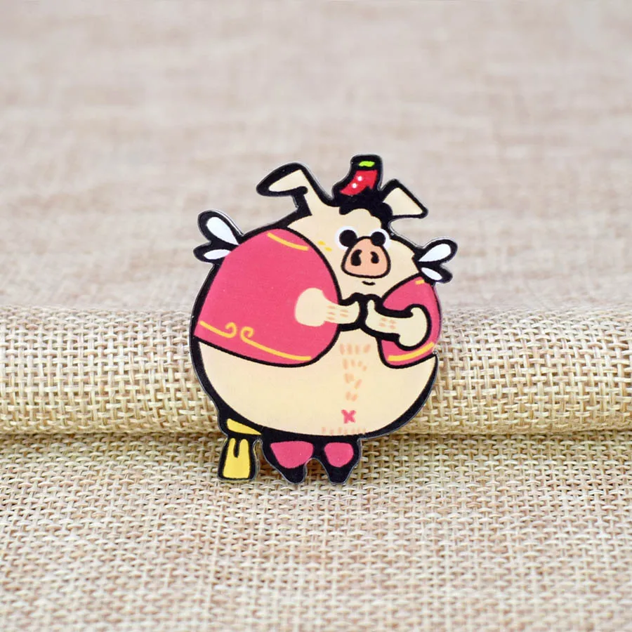 Горячие значки аниме для одежды kawaii значок акриловые значки модная одежда рюкзак с нашивками Кнопка булавка еда Фрукты акриловая брошь un - Цвет: YTB07
