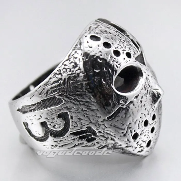 Крутая маска для Хэллоуина мужское кольцо из нержавеющей стали 316L панк-рокер