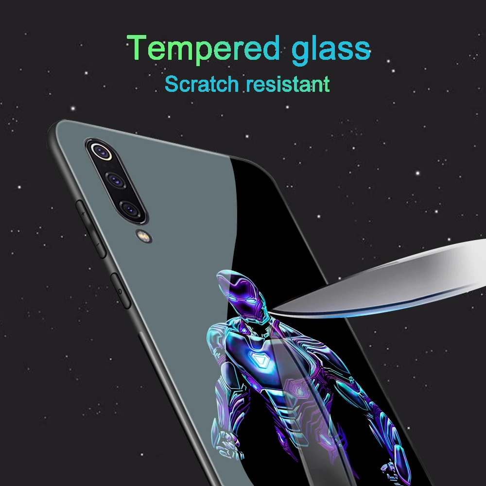 Чехол для телефона ciciber Redmi Note 7 6 5 Pro Plus светящаяся стеклянная крышка Xiaomi 9 A2 8 6X MIX 2 2S