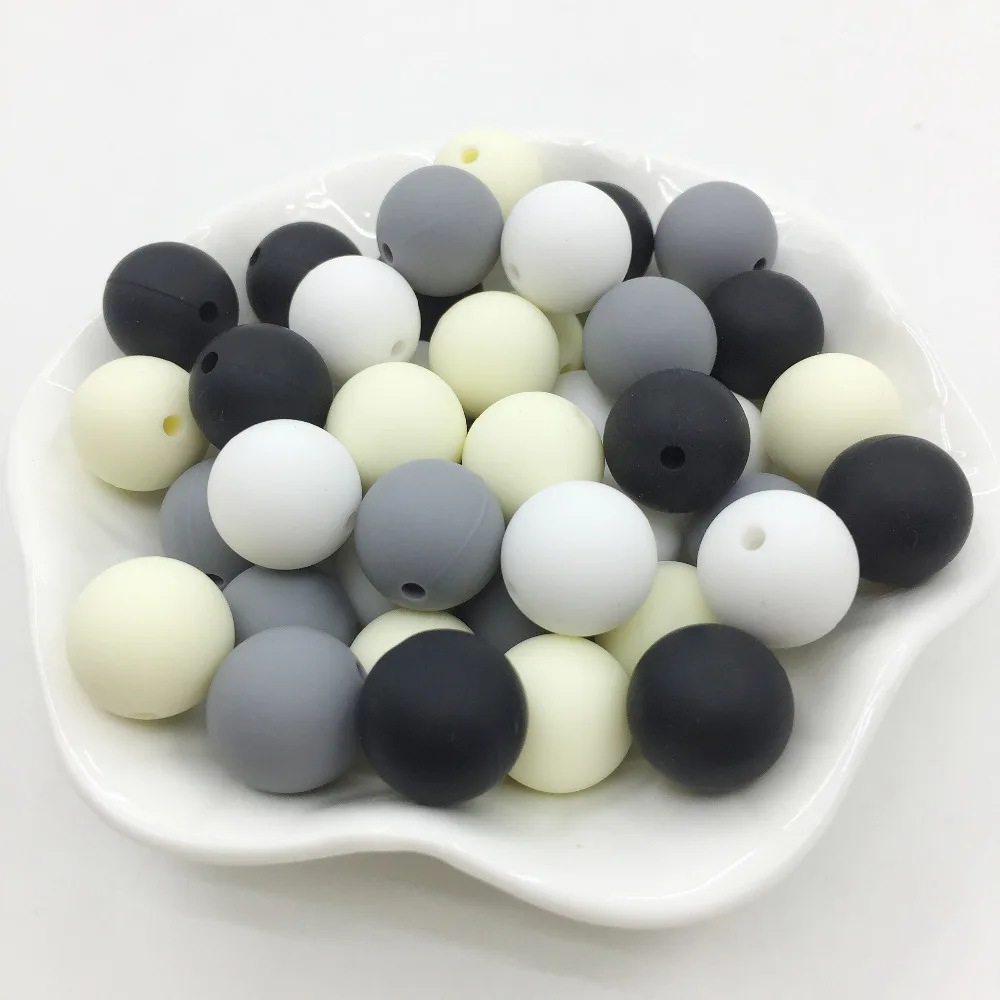 15MM Candy Silicone Beads Unisex Baby Teething 15mm Safe Food Grade 10mm/12mm/15MM Round Bead 100pcs/lot | Украшения и аксессуары